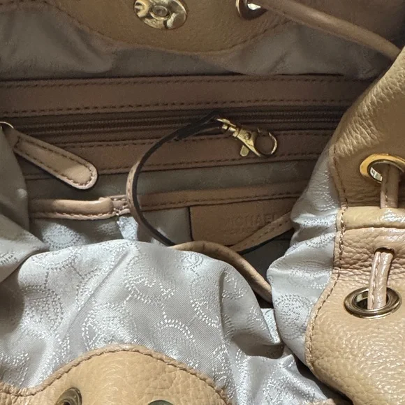 Michael Kors Gold and Tan Tote Bag - Picture 3 of 5